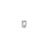 Luca Barra Ladies Single Earring In Steel With White Crystals