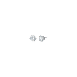 Luca Barra Gents Steel Earrings With White Crystals