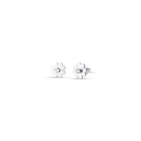 Luca Barra Ladies steel earrings with four-leaf clovers and white zircons