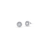 Luca Barra Ladies steel earrings with white zircons