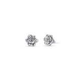 Luca Barra Ladies steel earrings with rose design