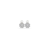 Luca Barra Ladies Steel Earrings With Pearl And Court Leaf