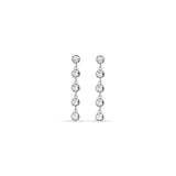 Luca Barra Ladies steel earrings with White crystals