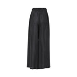 Momoni Women's MARCOS Black Pant in Habutai with Valenciennes