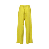 Momoni Women's LAMA Lime Green Pant In Textured Poplin