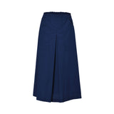 Momoni Women's LANTANA Blue Skirt in Non-stretch Poplin