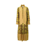 Momoni Women's Lime & Marrone Long Dress