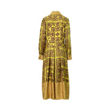 Momoni Women's Lime & Marrone Long Dress