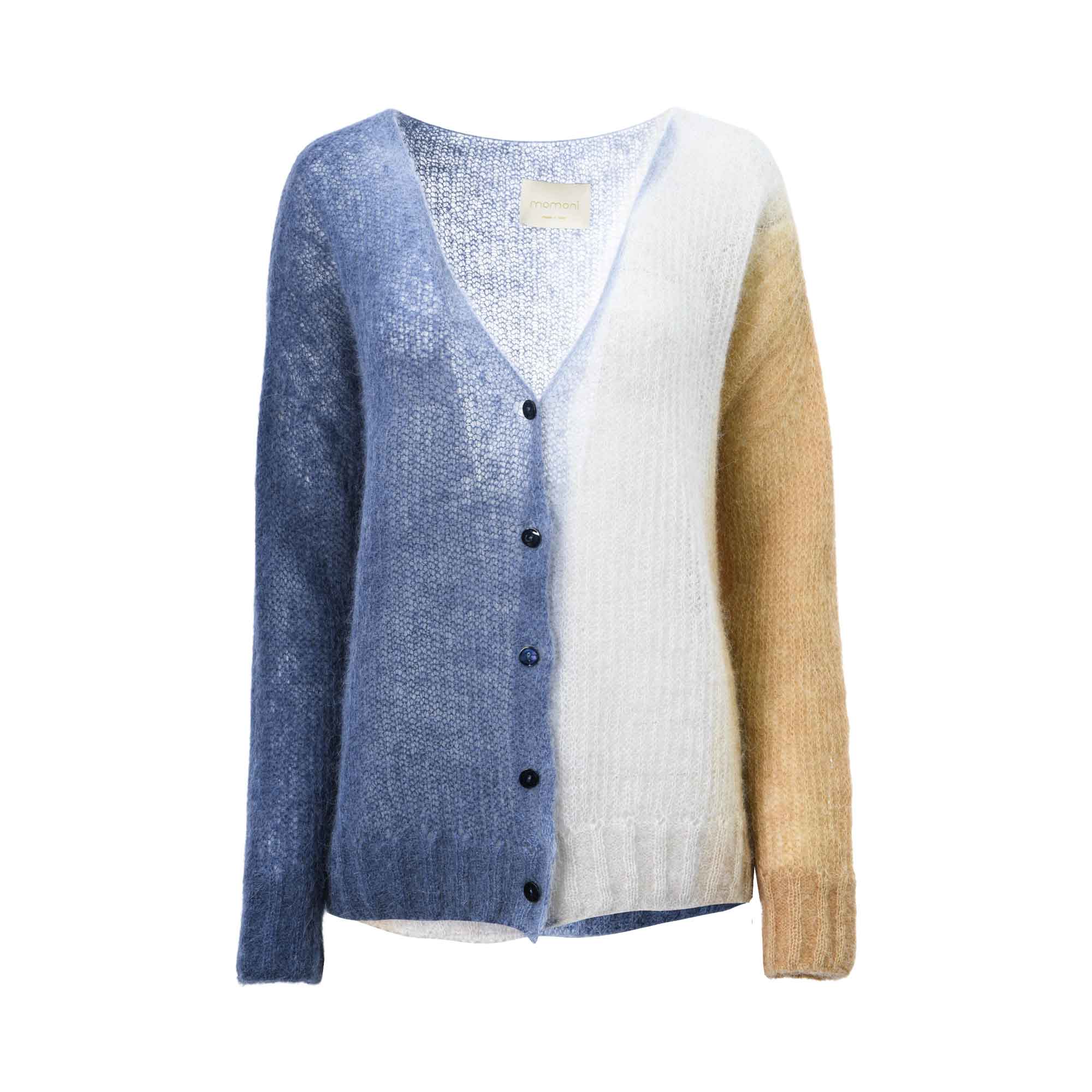 Momoni Women's Blue & Caramella Knitwear | Cardigan | Clothing | GCC | Sweaters and Cardigans | Women | Women All Clothing | Womens | Womens Fashion Momoni Women's Blue & Caramella Knitwear | Cardigan | Clothing | GCC | Sweaters and Cardigans | Women | Women All Clothing | Womens | Womens Fashion