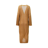 Momoni Women's Caramel Long Cardigan