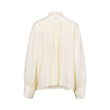Momoni Women's FRANKLIN Shirt in Habutai with Valenciennes
