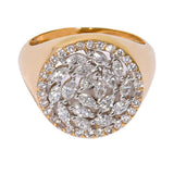 خاتم اوزونيان من الذهب عيار 18 مع الماس 