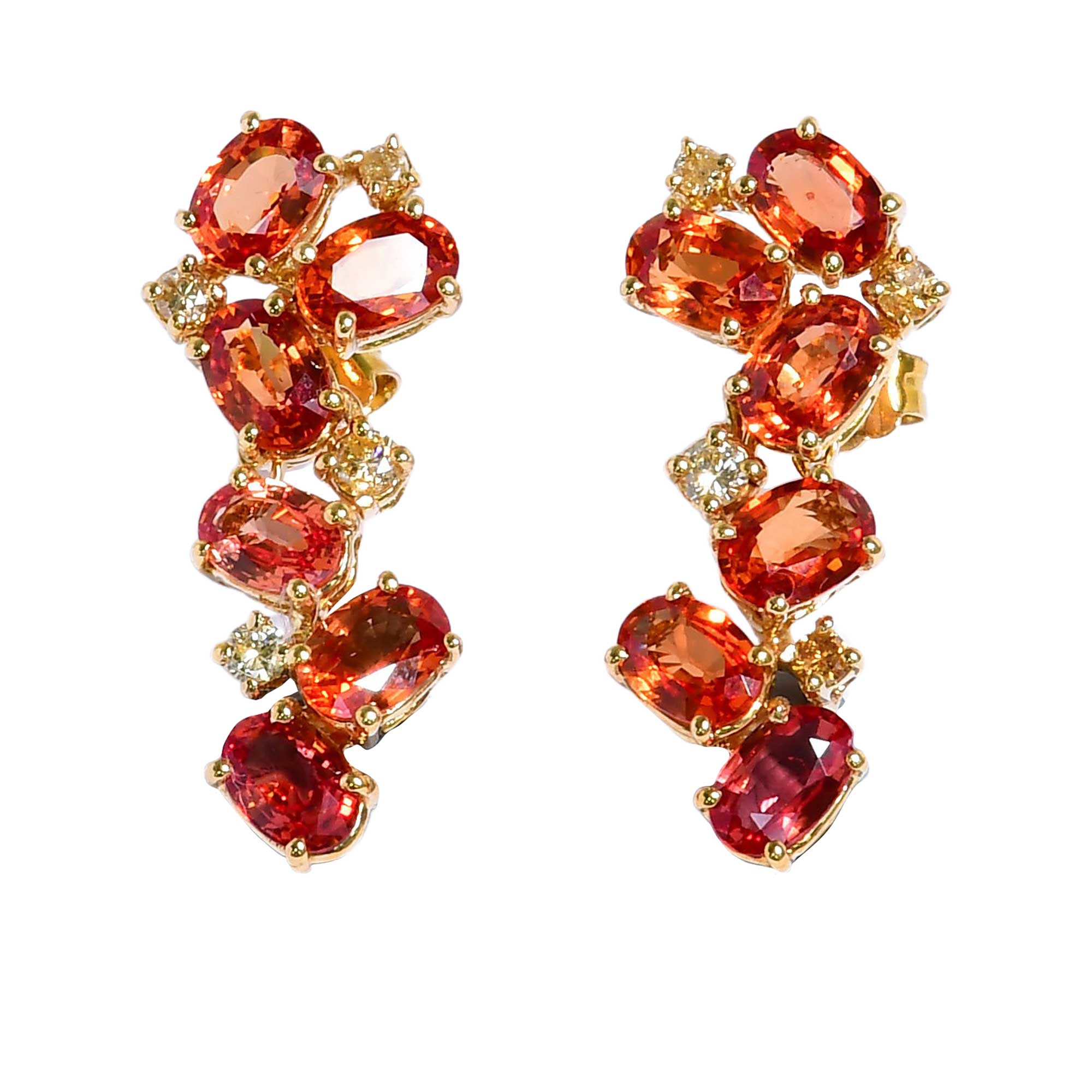Ouzounian Jewelry Orange Sapphire and Diamond Drop Earrings | Earring | Earrings | Fine Jewellery | Women | Women Earrings | Womens Ouzounian Jewelry Orange Sapphire and Diamond Drop Earrings | Earring | Earrings | Fine Jewellery | Women | Women Earrings | Womens