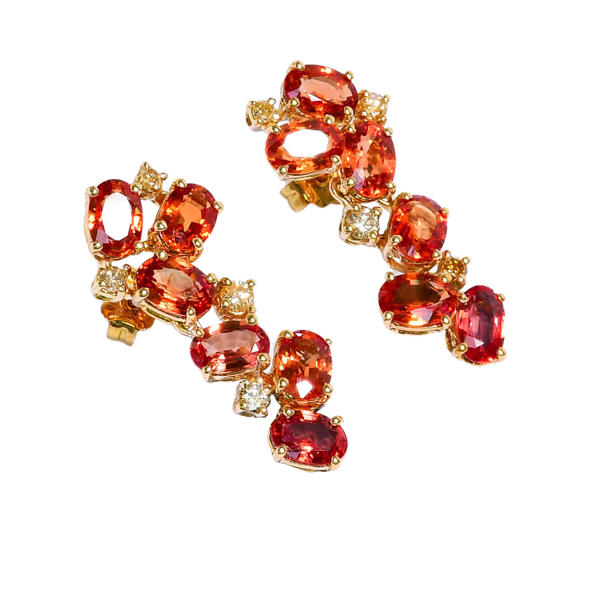Ouzounian Jewelry Orange Sapphire and Diamond Drop Earrings | Earring | Earrings | Fine Jewellery | Women | Women Earrings | Womens Ouzounian Jewelry Orange Sapphire and Diamond Drop Earrings | Earring | Earrings | Fine Jewellery | Women | Women Earrings | Womens