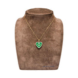 Ouzounian Jewelry Double Heart Pendant Necklace with Diamonds