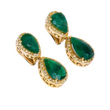 Ouzounian Jewelry Emerald and Diamond Drop Earrings