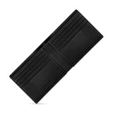 An open interior overview of the bifold billfold wallet, showcasing the eight vertical inner card slots, premium lining, and the debossed Cerruti 1881 logo on the bottom-left panel.