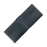 An open interior overview of the bifold card wallet, showing the six vertical inner card slots, premium lining, and the debossed Cerruti 1881 branding on the lower left flap.