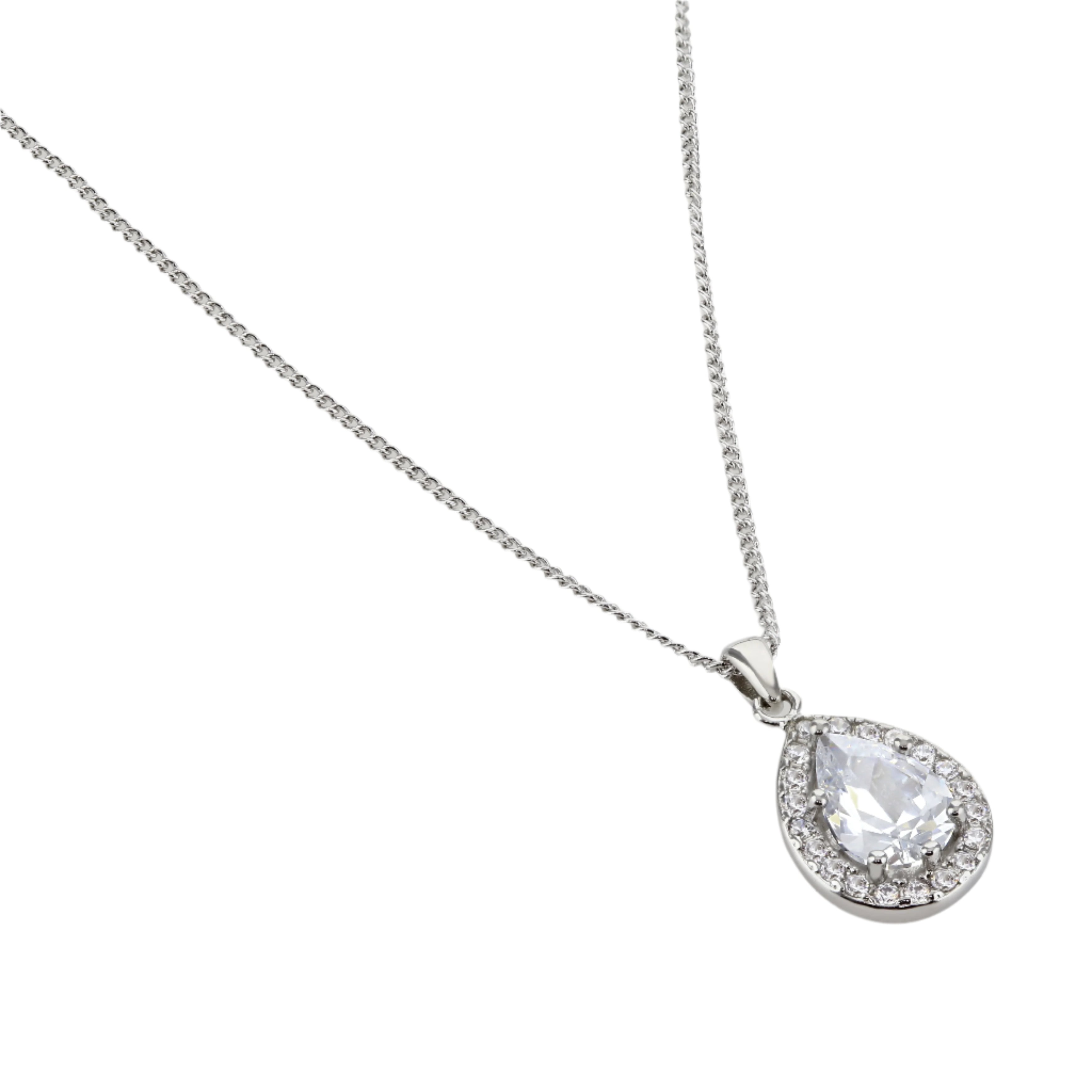 Buckley London Clear Sparkle Pear Pendant Rhodium O/S SS24 | departure-to-desk | Fashion Jewellery | Necklace | Necklace With Pendant | new-season-2025 | Women | Women Necklaces | Womens Buckley London Clear Sparkle Pear Pendant Rhodium O/S SS24 | departure-to-desk | Fashion Jewellery | Necklace | Necklace With Pendant | new-season-2025 | Women | Women Necklaces | Womens