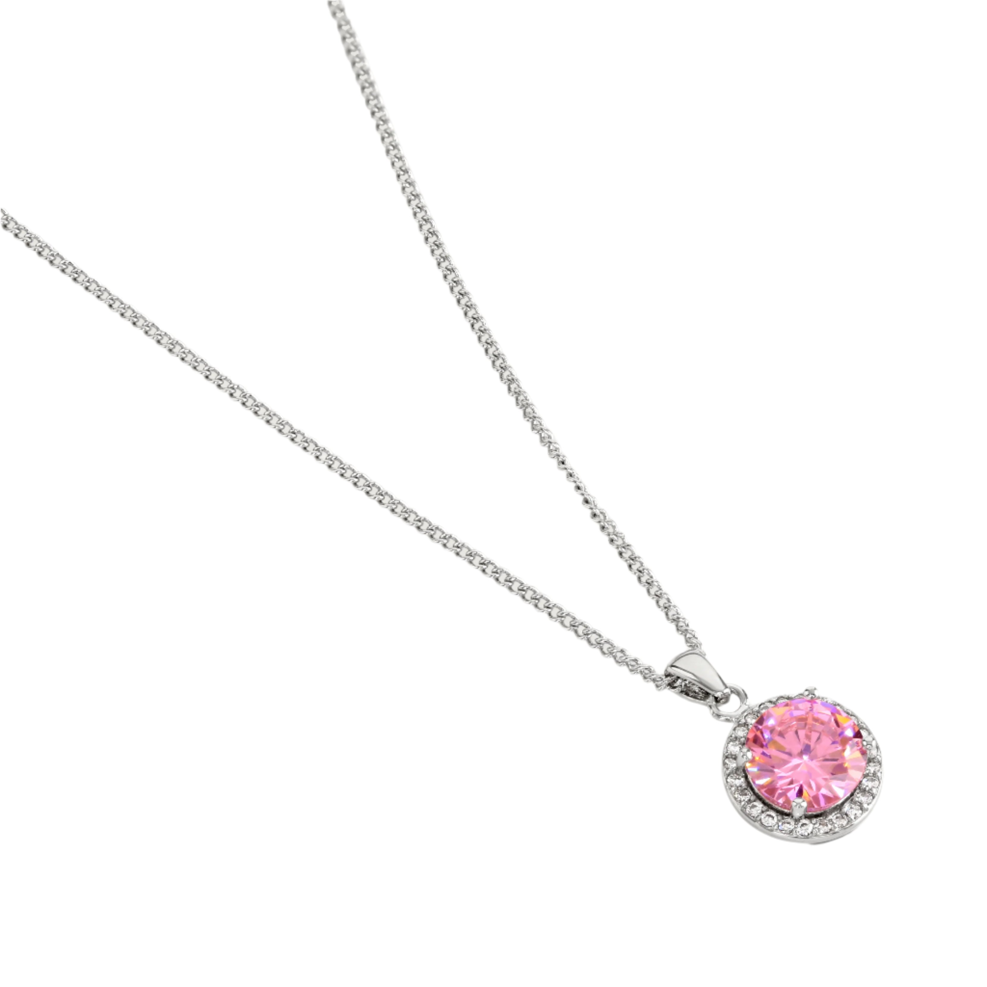 Buckley London Pink Halo Pendant Rhodium | Fashion Jewellery | Necklace | Necklace With Pendant | Women | Women Necklaces | Womens Buckley London Pink Halo Pendant Rhodium | Fashion Jewellery | Necklace | Necklace With Pendant | Women | Women Necklaces | Womens