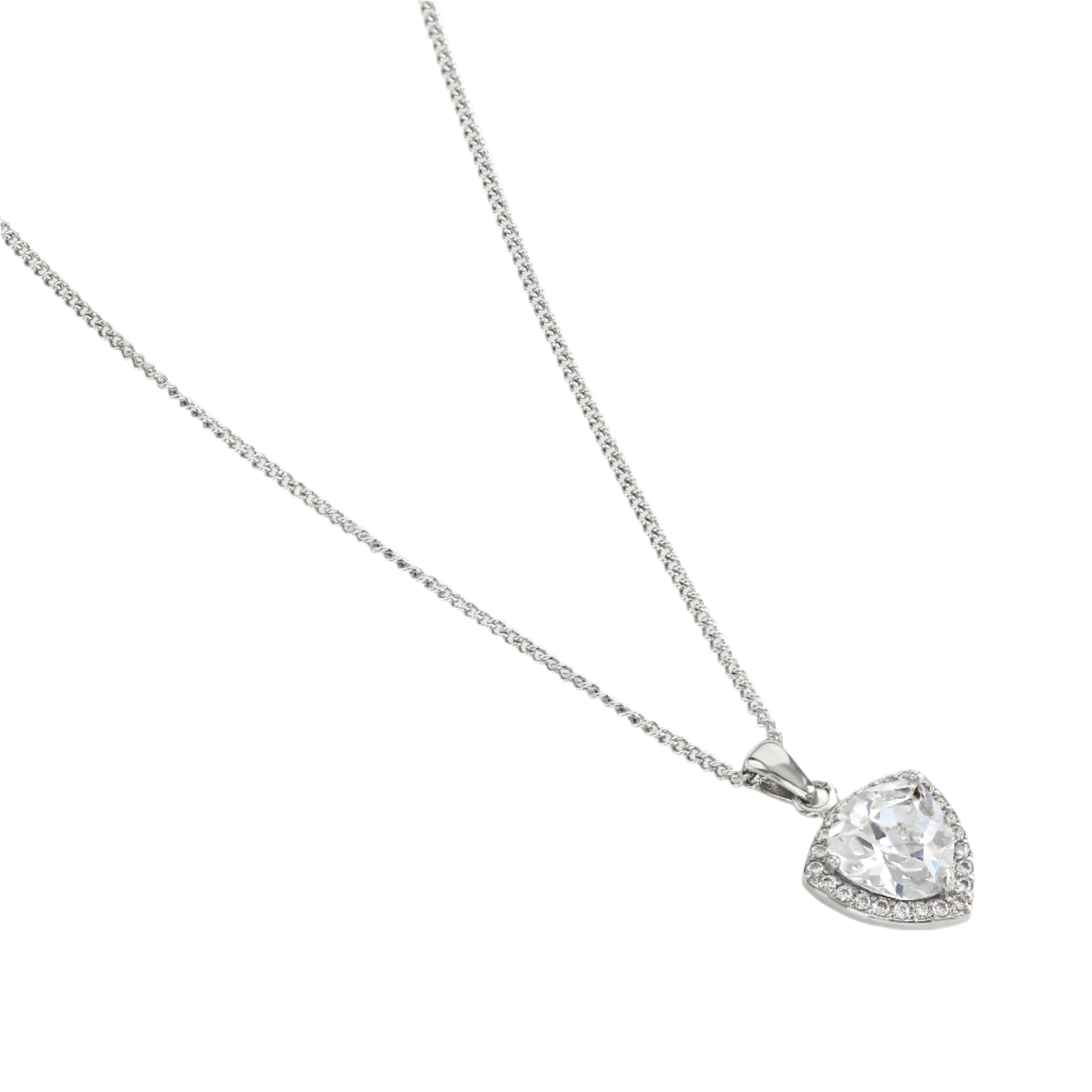 Buckley London Clear Trillion Halo Pendant Rhodium | Fashion Jewellery | Necklace | Necklace With Pendant | Women | Women Necklaces | Womens Buckley London Clear Trillion Halo Pendant Rhodium | Fashion Jewellery | Necklace | Necklace With Pendant | Women | Women Necklaces | Womens