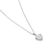 Buckley London Clear Trillion Halo Pendant Rhodium