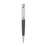 Police men's ballpoint pen with a silver-toned polished upper barrel and a dark grey textured lower barrel.