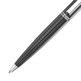 Black matt finish ballpoint pen with a silver-toned clip, 'POLICE' text on the cap, and a silver-toned tip.