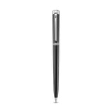 Police Tisa ballpoint pen with a polished black enamel barrel, silver-toned clip, cap top, and writing tip.