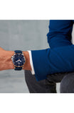 Cerruti Pesaro Gents Blue Dial Blue Silicone Strap Watch