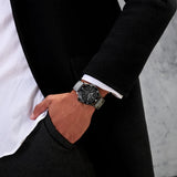 Cerruti 1881 Pesaro Gents Black Dial Gun Case Grey Silicone Starp Watch