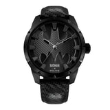 Police The Bat Gents Black Dial Black Leather Strap Watch