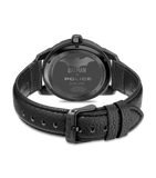 Police Dark Knight Gents Black Dial Black Leather Starp Watch