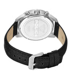 Police Roman Gents White Dial Black Leather Strap Watch