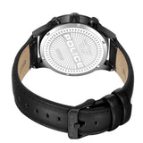 Police Driver II Gents Semi-Transparent Grey Dial Black Leather Strap Watch