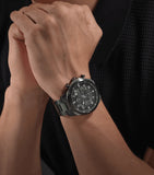 Police Soul Gents Green Dial Gun Metal Watch