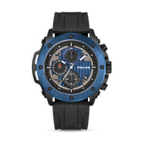 Police Men's Black & Blue Chronograph Watch Set with 4 Interchangeable Silicone Straps
