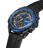 Police Men's Black & Blue Chronograph Watch Set with 4 Interchangeable Silicone Straps