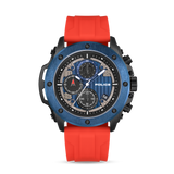 Police Men's Black & Blue Chronograph Watch Set with 4 Interchangeable Silicone Straps