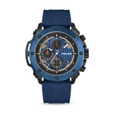 Police Men's Black & Blue Chronograph Watch Set with 4 Interchangeable Silicone Straps