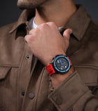 Police Men's Black & Blue Chronograph Watch Set with 4 Interchangeable Silicone Straps