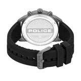 Police Men's Gunmetal Ion-Plated Chronograph Watch with Green Dial & Black Silicone Strap