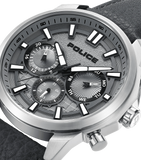 Police Rangy Metaverse Gents Grey Dial Grey Leather Strap Watch