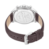 Police Rangy Metaverse Gents Grey Dial Brown Leather Strap Watch