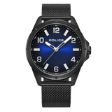 Police Barwara Gents Blue Dial Black Mesh Bracelet Watch