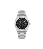 Police Ofset Gents Silver-Tone Watch with Translucent Black Dial