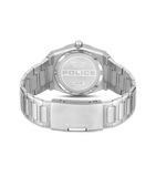 Police Ofset Gents Silver-Tone Watch with Translucent Black Dial