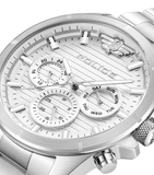 Police Malawi Gents White Dial Stainless Steel Watch