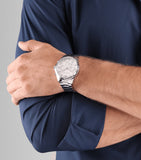 Police Malawi Gents White Dial Stainless Steel Watch