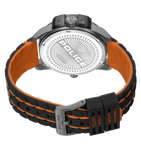 Police Underlined Gents Grey Dial Black Silicone Strap Watch